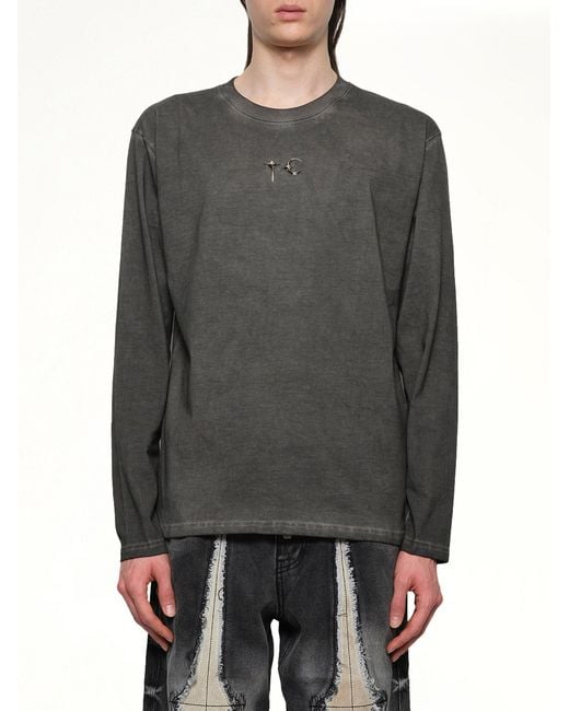 THUG CLUB Gray Tc Basic Long-Sleeve for men
