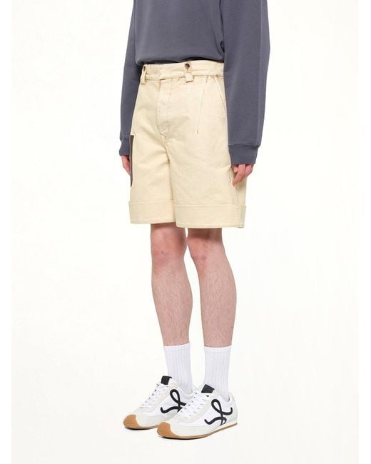 Loewe Blue Turn-Up Shorts for men