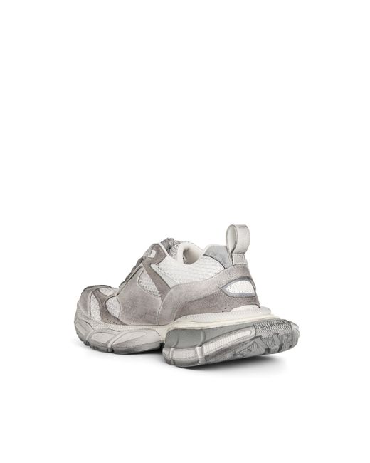 Balenciaga White 3Xl Suede Sneakers, Light Mix, 100% Polyester