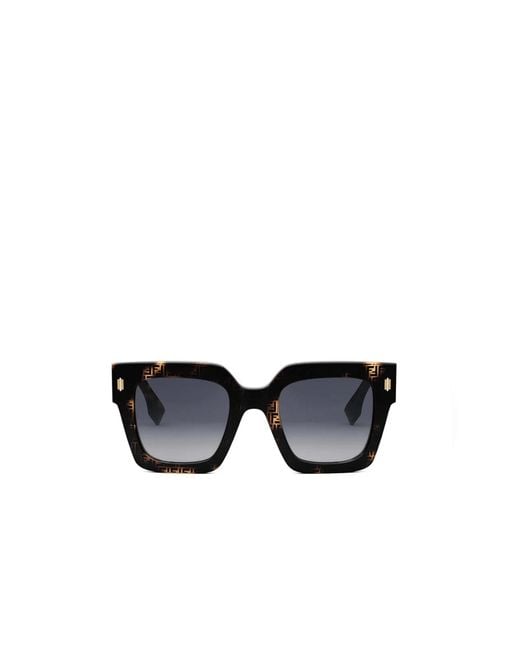 Fendi Black Fe40101F 5255B Acetate Sunglasses