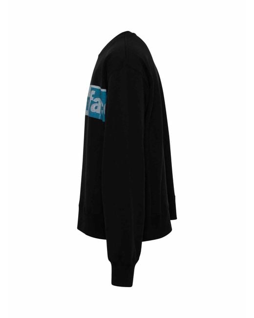 Facetasm Black Logo Print Xxl Sweat for men