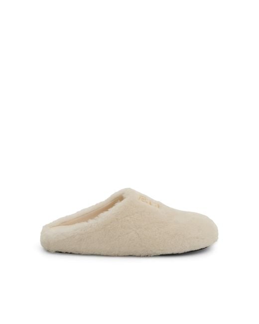 Givenchy Natural 4G Shearling Slip On Sandals, , 100% Lamb Skin