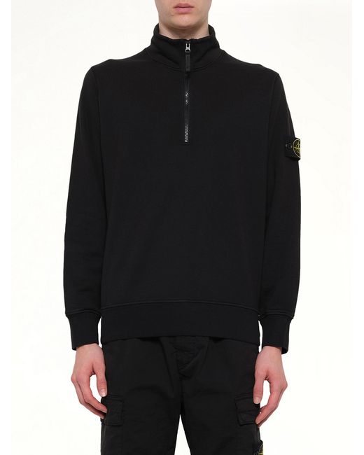 Stone Island Black 6100070 Ls Polo for men