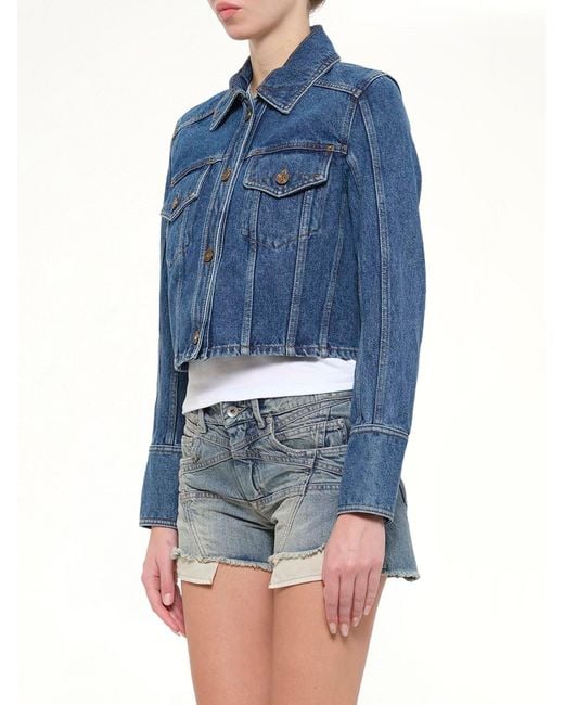 Balmain Blue 2 Pockets Denim Jacket
