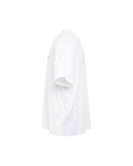 Palm Angels White Classic Logo Slim T-Shirt, Short Sleeves, , 100% Cotton, Size: Medium for men