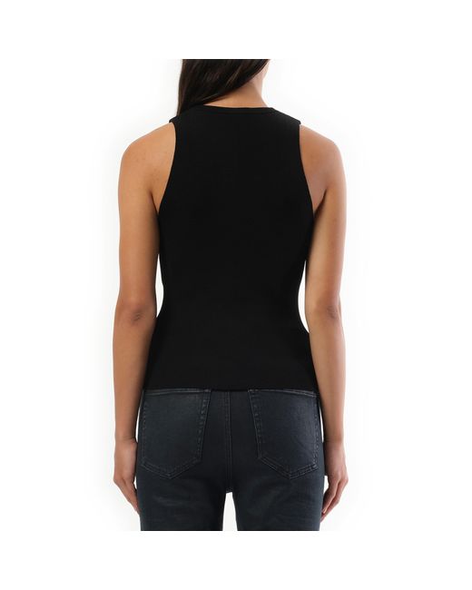 DIESEL Black Caddix Top, 100% Polyester, Size: Medium