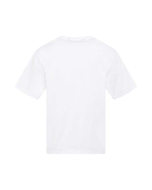 Palm Angels White Classic Logo Slim T-Shirt, Short Sleeves, , 100% Cotton, Size: Medium for men