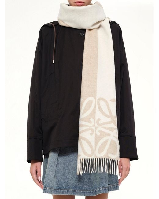 Loewe Black Big Anagram Scarf
