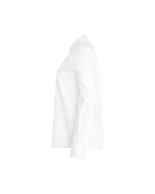 Loewe White Cotton Shirt, Long Sleeves, , 100% Cotton