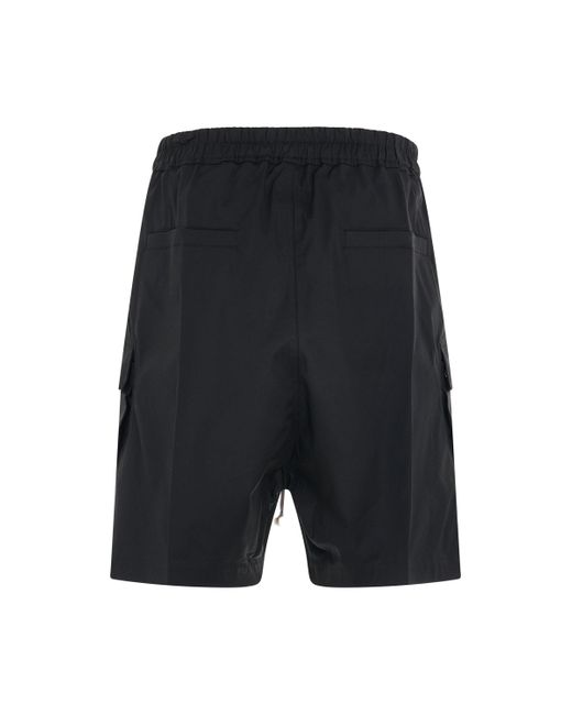 Rick Owens Black Cargo Bela Shorts, , 100% Cotton for men