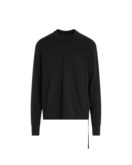Rick Owens Black Cotton Crewneck Sweatshirt, Long Sleeves, , 100% Cotton, Size: Medium for men