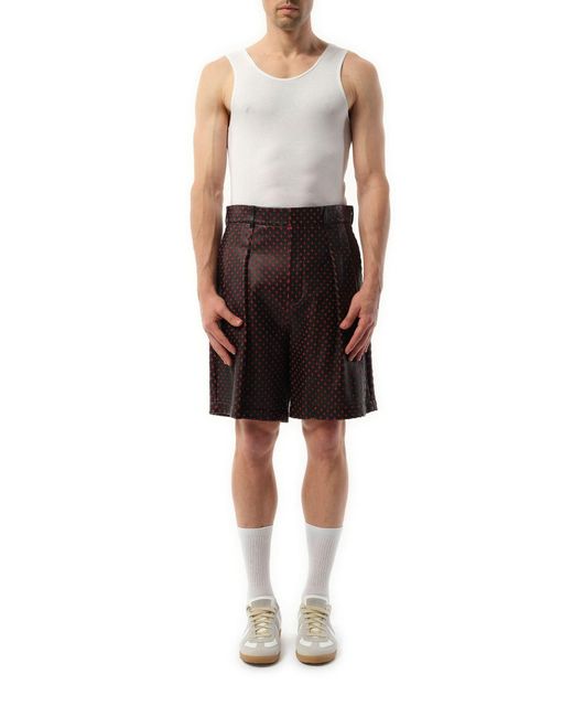 Givenchy Black Leather Bermuda Shorts, 100% Leather for men