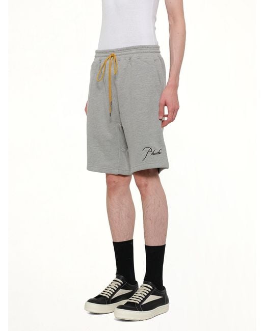 Rhude Gray Classique Sweatshort for men