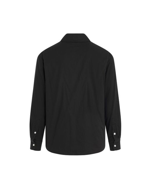 KENZO Black 'Bicolour Kp Padded Overshirt, Long Sleeves, , 100% Cotton, Size: Small for men