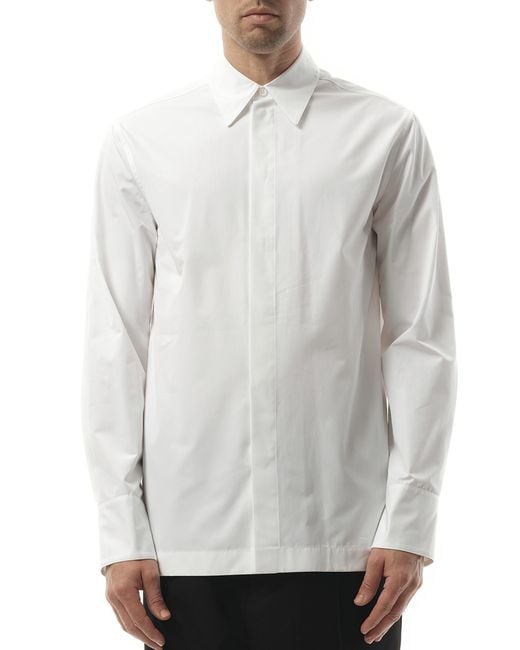 Jil Sander Gray Regular Shirt 130, Long Sleeves, 100% Cotton for men