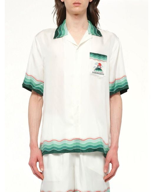 Casablanca Green Montagne Ondulee Shirt for men