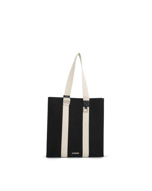 Jacquemus Black Le Cabas Cuerda Tote Bag, 100% Cotton for men