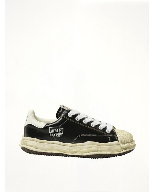 Maison Mihara Yasuhiro Black Blakey Og Wrinkled Leather Sneaker for men