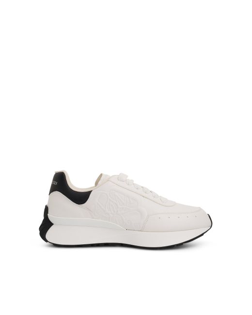Alexander McQueen White Sprint Runner Sneakers, /, 100% Leather for men