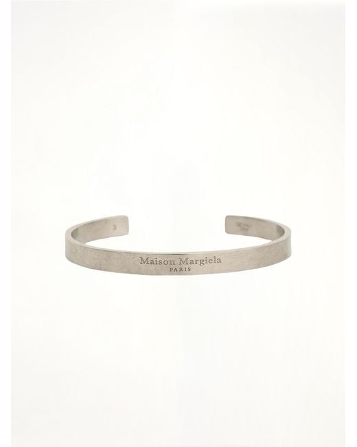 Maison Margiela Natural Medium Margiela Logo Cuff Bracelet