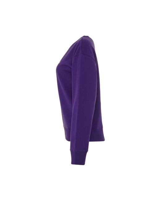Givenchy Purple 'Thistle Reverse Logo Sweatshirt, Round Neck, Long Sleeves, , 100% Cotton, Size: Small