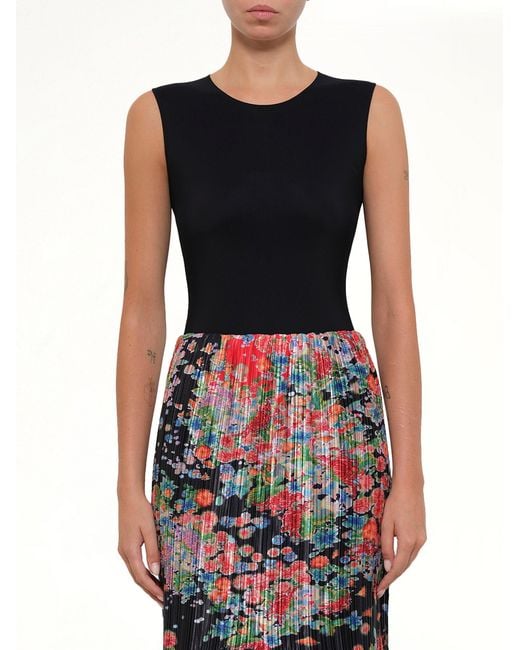 Givenchy Black Asymmetric Bloom Pleated Skirt