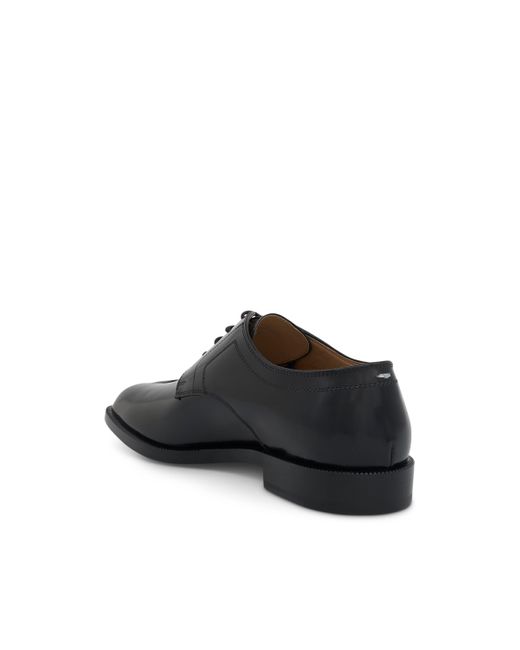 Maison Margiela Black Tabi Lace-Ups Stitch Shoes, , 100% Calf Leather