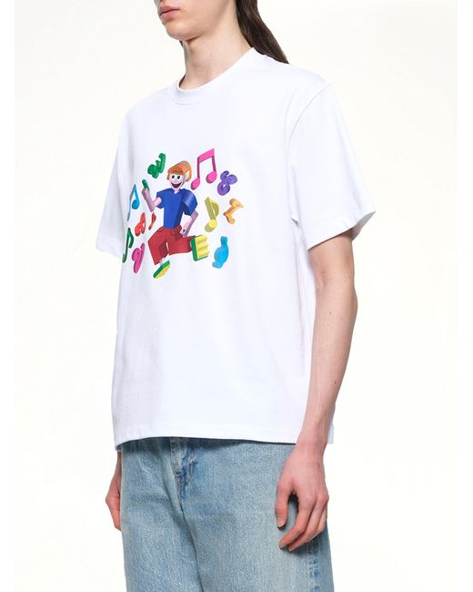 vowels White 3D T-Shirt for men