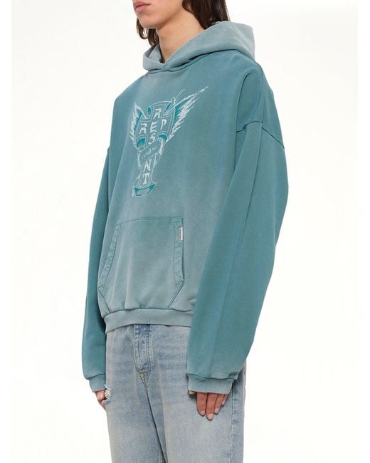 Represent Blue Westside Hoodie for men