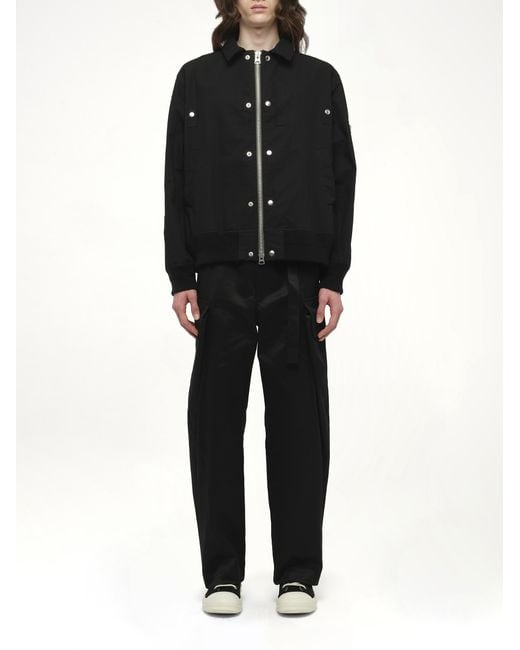 Sacai Black Rip Stop Blouson Bomber Jacket, 100% Polyester for men