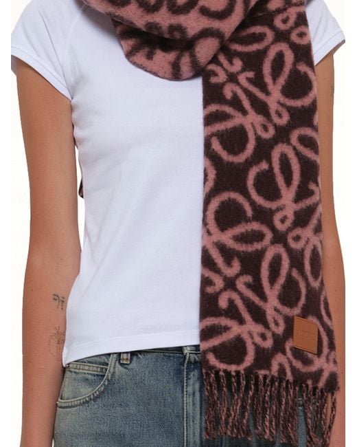 Loewe Brown Anagram Scarf