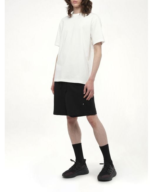 Y-3 White Graphic Short Sleeve T-Shirt, 100% Cotton, Size: Small for men