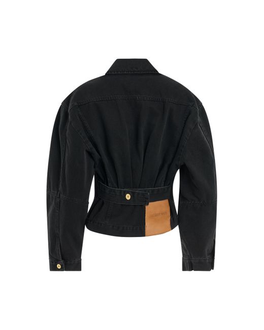 Jacquemus Black La Veste Denimes Jacket, Long Sleeves, , 100% Cotton