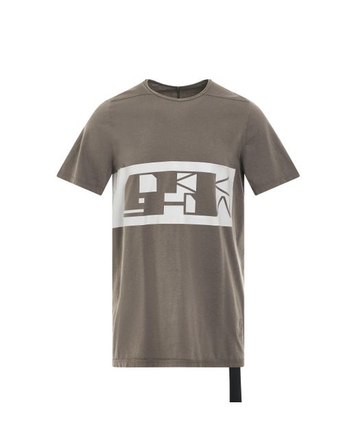 Rick Owens Gray Level Drk Logo T-Shirt, Short Sleeves, , 100% Cotton, Size: Medium for men