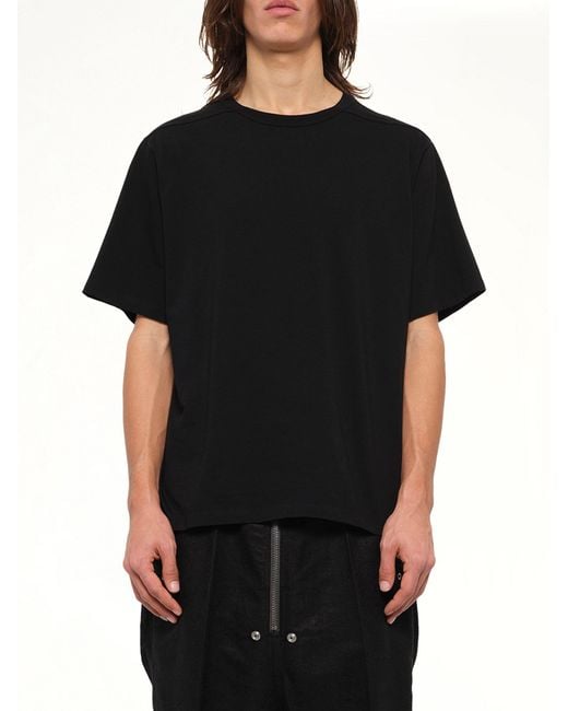 Rick Owens Black Cotton Jersey Brad T-Shirt for men