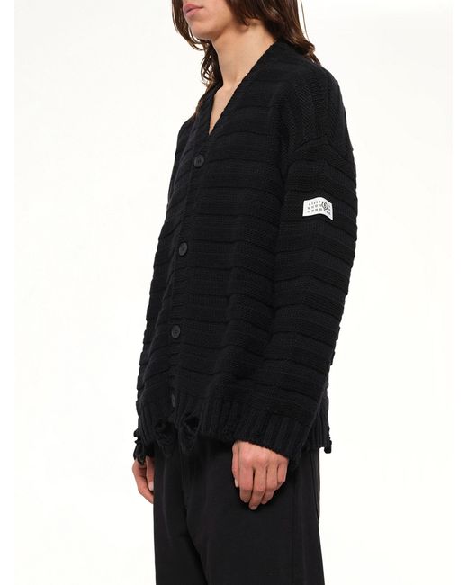 MM6 by Maison Margiela Black Gauge 3 Cardigan for men
