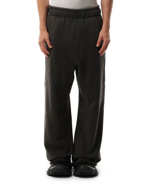 Entire studios Black Full Sweatpants, 100% Cotton for men