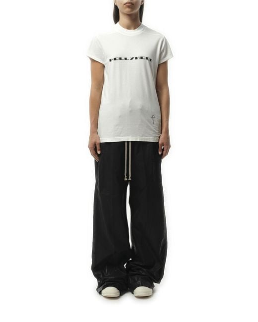 Rick Owens White Hollywood Small Level T, 100% Cotton