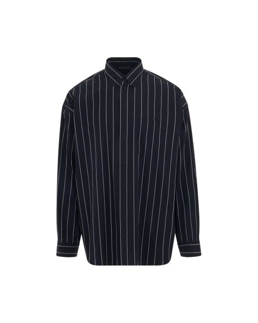 Balenciaga Blue Oversized Shirt, Long Sleeves, /, 100% Cotton for men