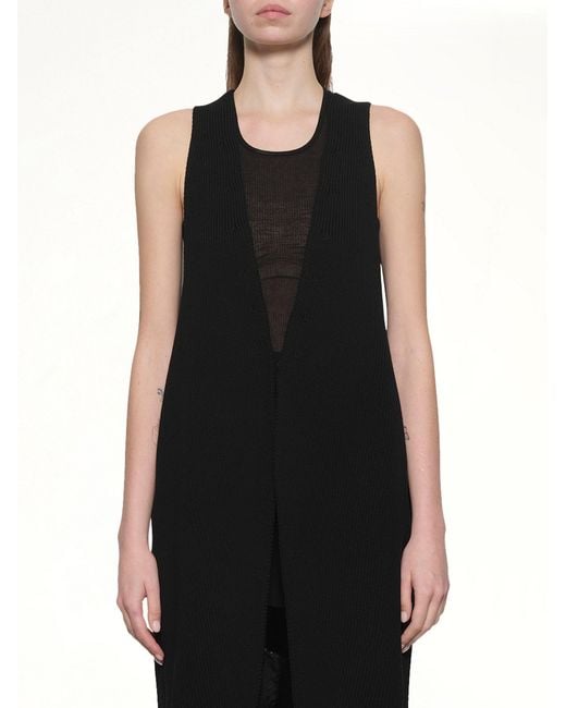 Rick Owens Black Sl Cyclops Coat