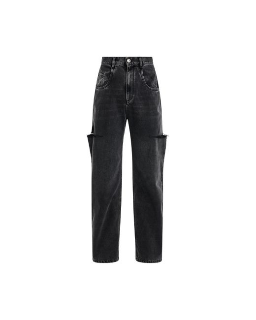 Maison Margiela Black 5 Pockets Jeans, Washed, 100% Cotton for men