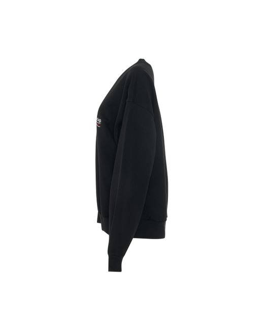 Balenciaga Black Political Campaign Sweatshirt, Long Sleeves, /, 100% Cotton