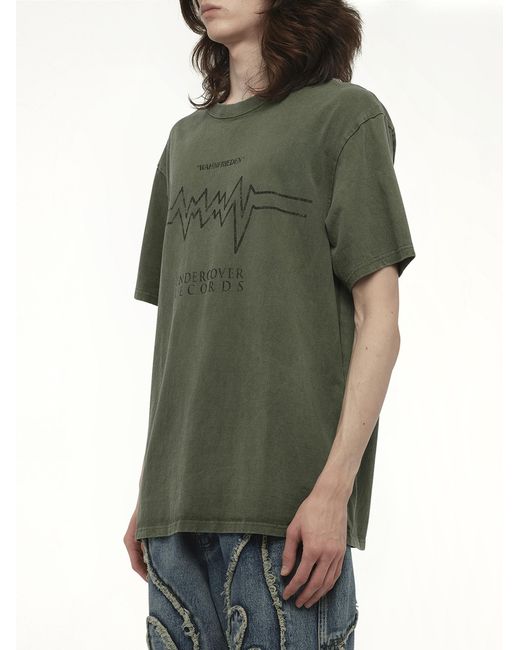 Undercover Green Records T-Shirt, 100% Cotton for men