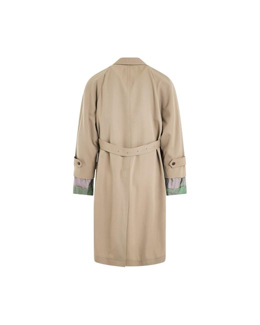 Maison Margiela Natural Cotton Trench Coat, Long Sleeves, , 100% Virgin Wool for men