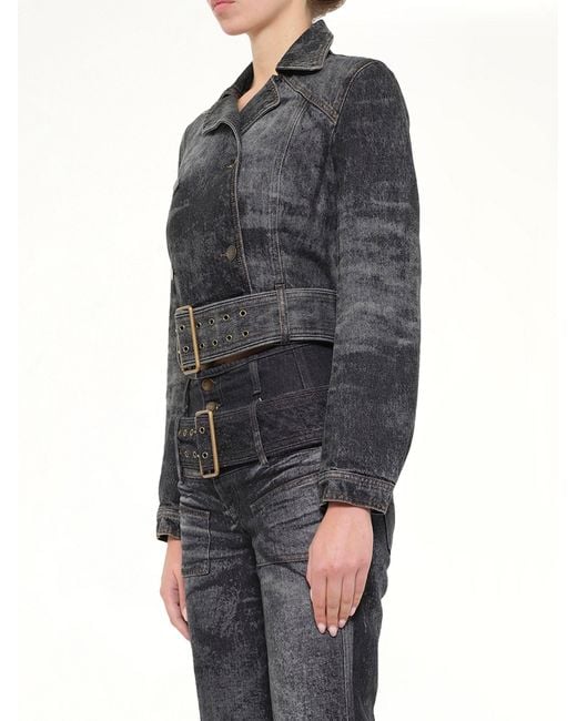 DIESEL Gray De-Legend-S Denim Jacket