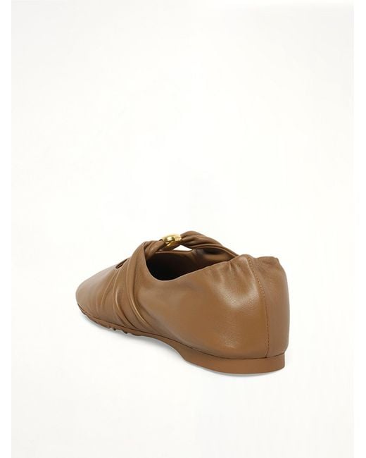 Loewe Brown Pebble Soft Ballerina