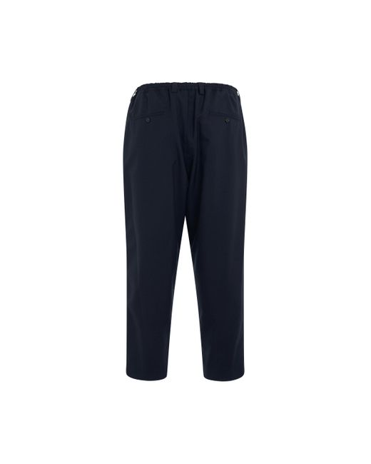 Marni Blue Cropped Loose Fit Pants, , 100% Wool for men