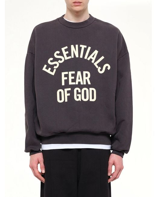 Fear Of God Gray Campus 90's Crewneck Sweatshirt for men