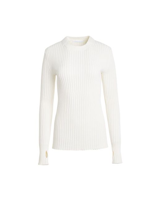 Helmut Lang White Strap Crew Neck, Long Sleeves, , 100% Cotton