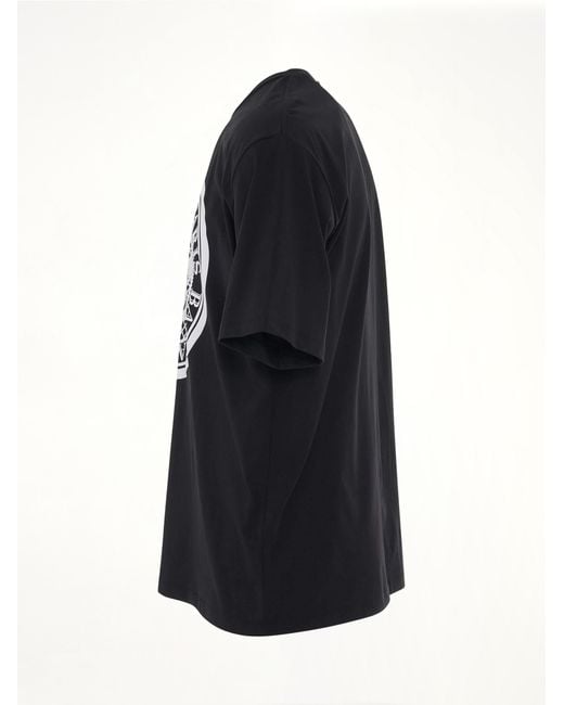Balmain Black Coin Flock Straight Fit T-Shirt for men